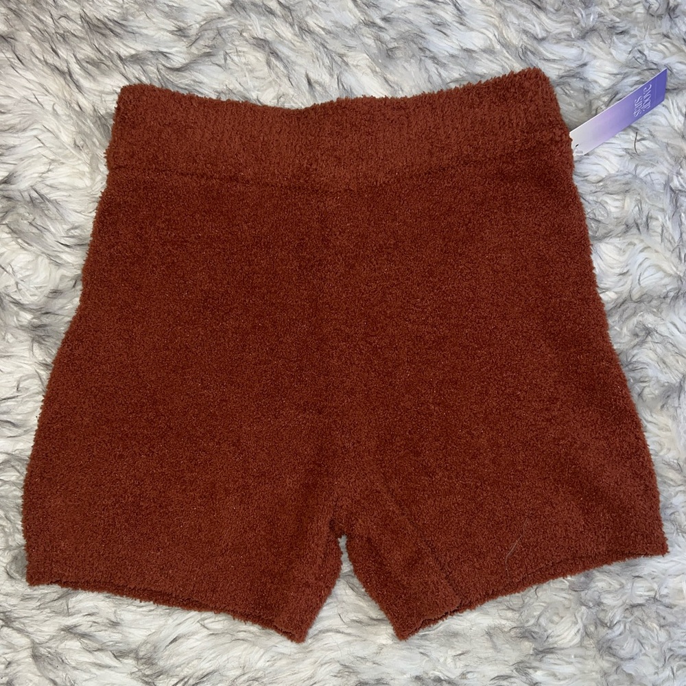 Fuzzy high waisted shorts 🐅
